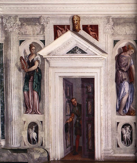 Paolo Veronese, Villa Barbaro, Maser, Scheintür (Illusory Door)
