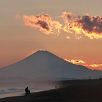 Sunset & Mt.Fuji and Family