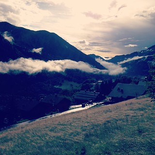 chatel #clouds #evening #sunset #mountains #landscape...