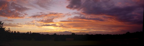 sunset telford m54 sky cloud light colour evening journey
