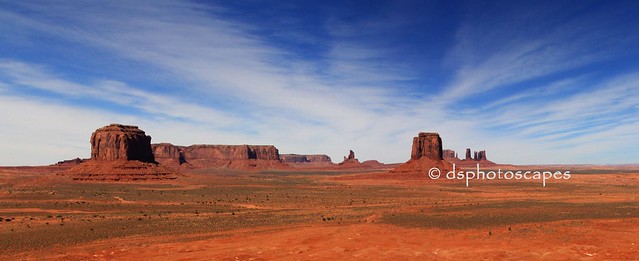 Artist Point Panoramic - Monument Valley Navajo Tribal Park Utah
