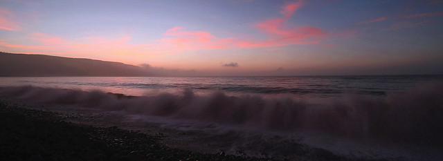 Waves after Sundown Pano.