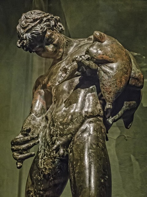 Garden Statue of a Satyr from the House of the Centenary in Pompeii Roman 1st century CE Bronze