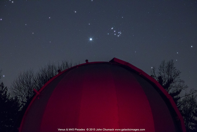 Venus & M45 Pleiades over observatory