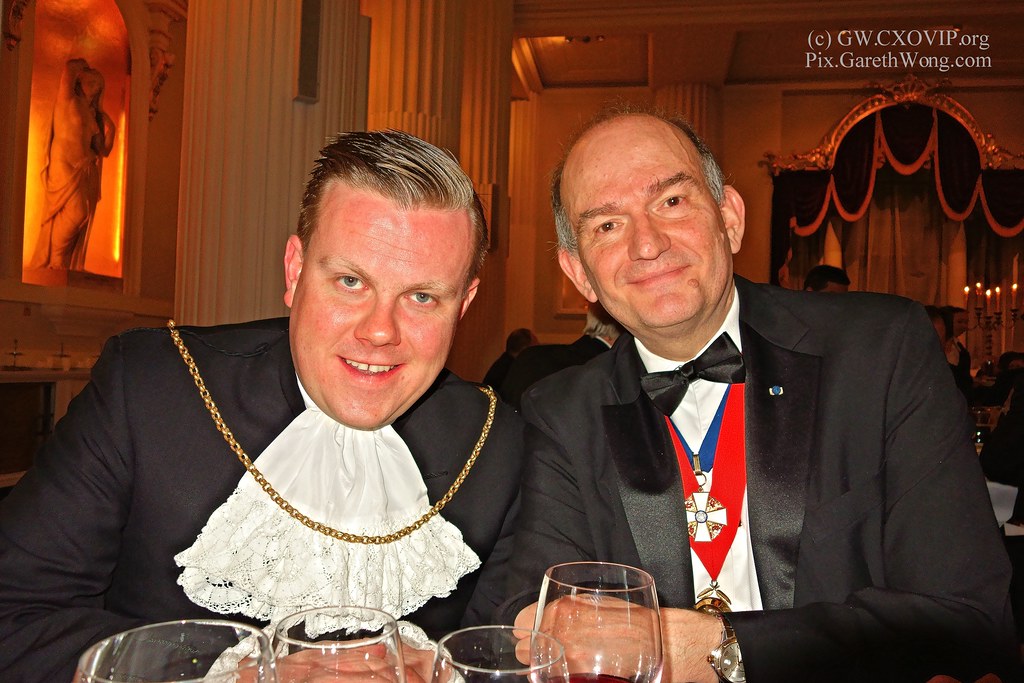 James North,Swordbearer & Senior Programme Manager at City of London Corporation and Kevin Everett,  Treasurer and Chairman of the Board of Sir John Cass's Foundation, from RAW _DSC7356 by garethwong