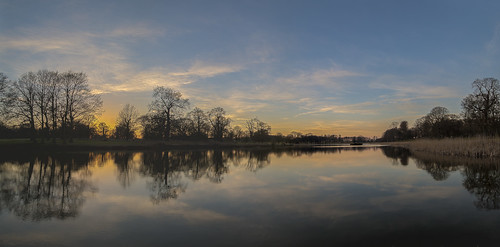 trees sunset sky panorama lake reflection canon landscape outdoors eos pano norfolk nationaltrust hdr blickling