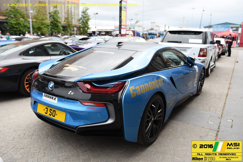 BMW i8. TRON. Cannonball 2016 at the 3 Arena, Dublin