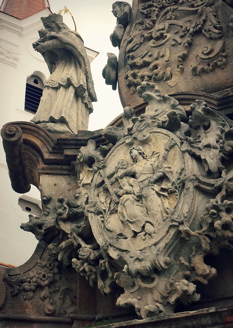 Vác - baroque Holy Trinity statue, detail