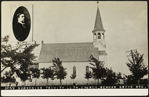 nebraska churches postcards kirker postkort nasjonalbiblioteket newmangrove nationallibraryofnorway arkitekturfotografi norwegiantrinitylutheranchurch