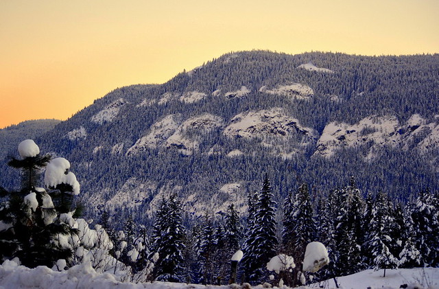 MOUNT JACKSON IN WINTER,  TULAMEEN,  BC.