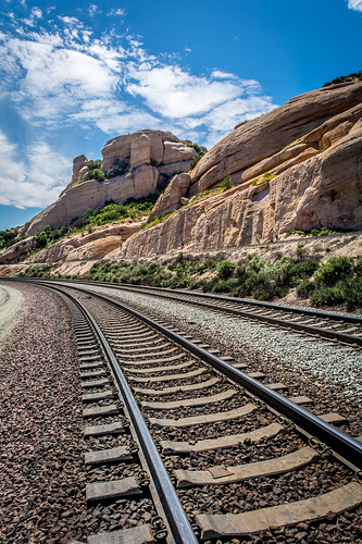 california d7100 nikon sanbernardinocounty clouds landscape photographersontumblr photography railroad railway rocks sky tracks phelan unitedstates