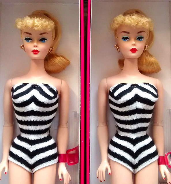 2014 Barbie Black & White Bathing Suit Reproduction