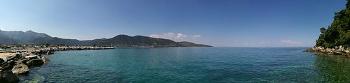Panorama view of Aegan Sea from Chrissi Akti (Thassos)