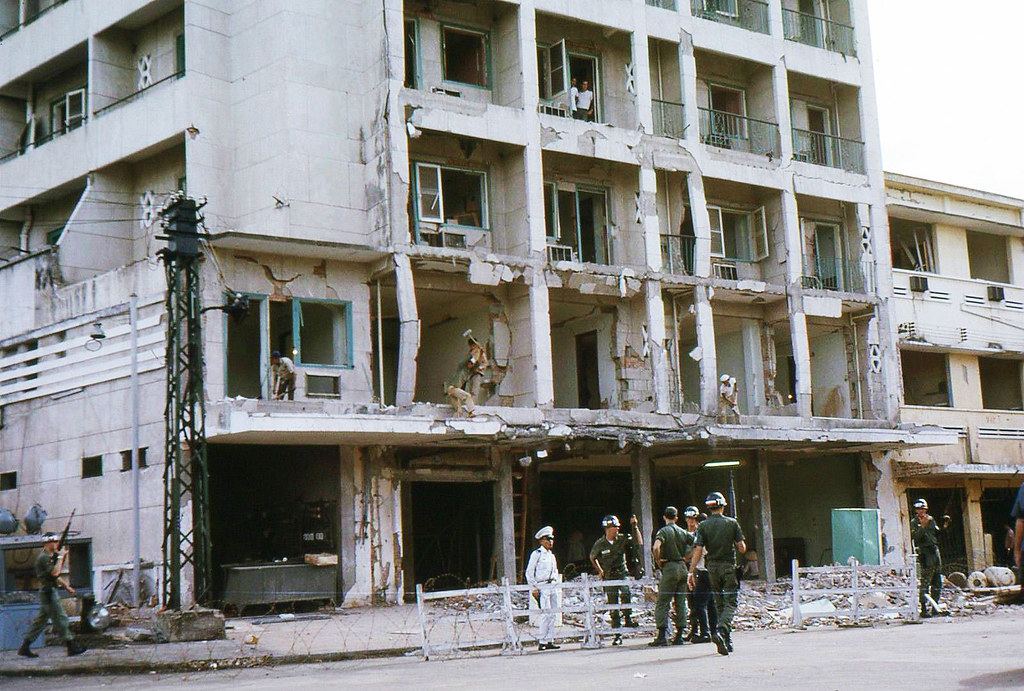 Metropole Hotel BEQ Bombing in Saigon During Vietnam War - 1965