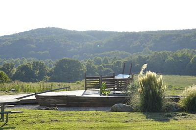 photo of the deck behind the visitor center