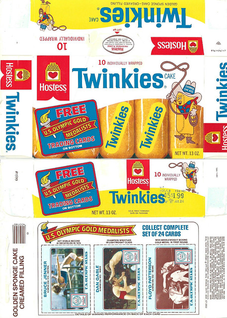1983 Hostess Twinkies Box Olympic Gold