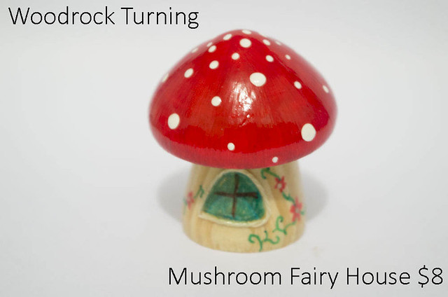 Woodrock Turning Mushroom Fairy Houses
