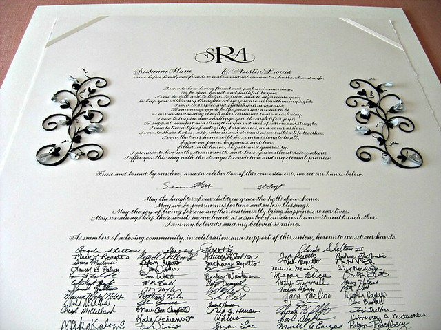 Quilled Marriage Certificate
