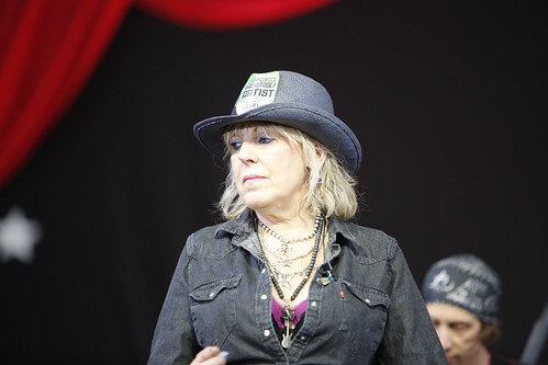 Lucinda Williams on Day 2 of Jazz Fest - 4.28.18. Photo by Michele Goldfarb.