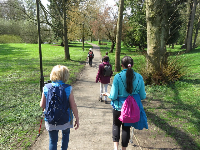 UK - Surrey - Woking - Walking through Woking Park