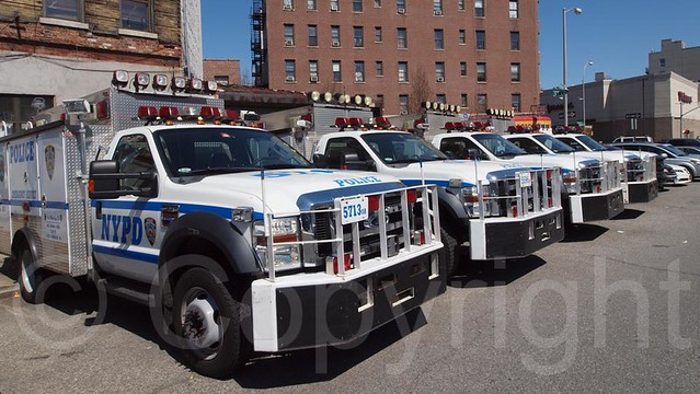 NYPD Emergency Service Vehicles, Police Precinct 90, Williamsburg, Brooklyn, New York City
