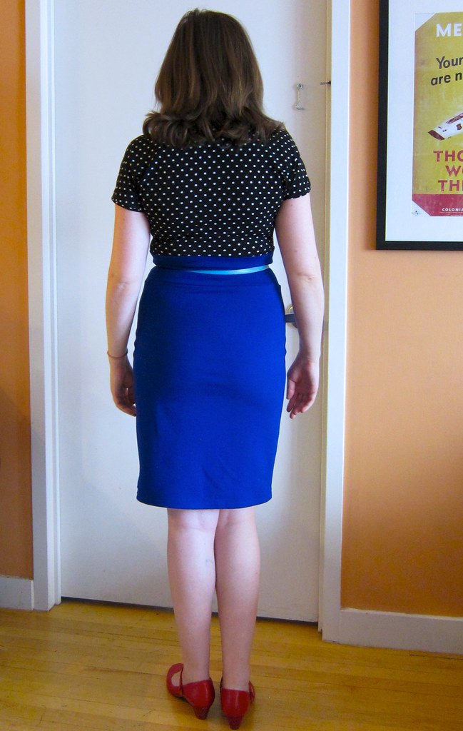 Burdastyle Melissa High-Waisted Blue Ponte Pencil Skirt | Flickr
