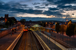 Caerphilly Railway Station at Sunset