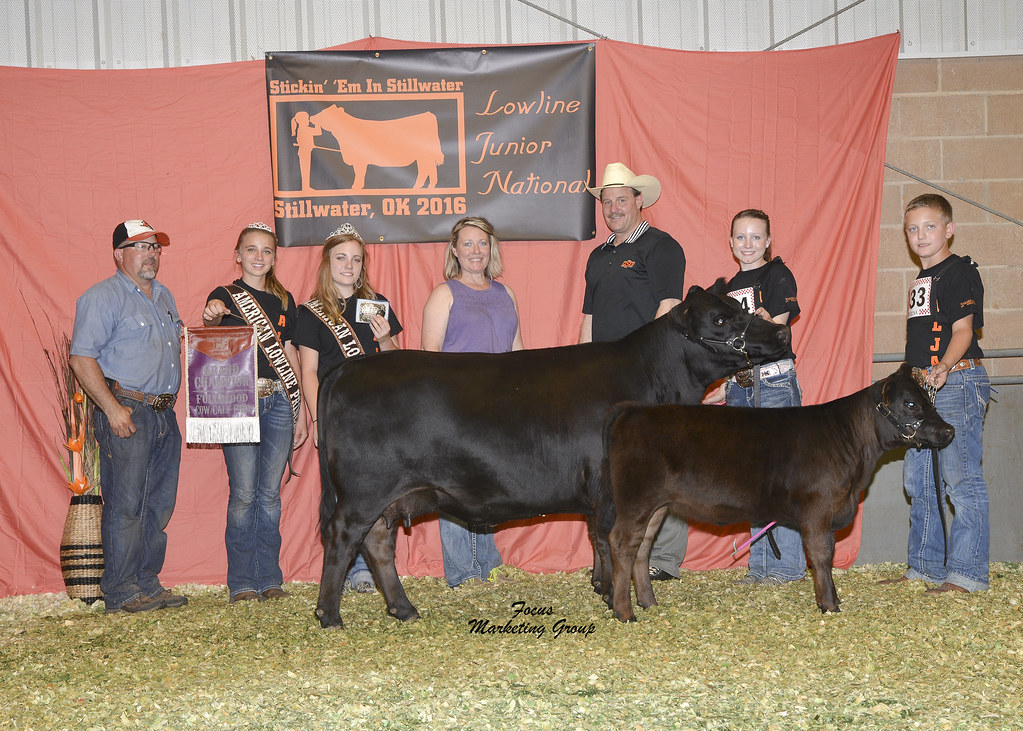 Grand Champion FB Cow/Calf Pair: Miss FJL Tallula 35, Laramie Coffey, Stillwater, OK