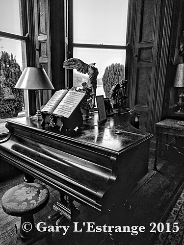 blackandwhite music white lake black castle window lamp grey book library room sony curtain piano indoor leslie stool z3 monaghan xperia garylestrangephotography