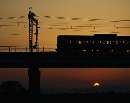 train twilight dusk romantic