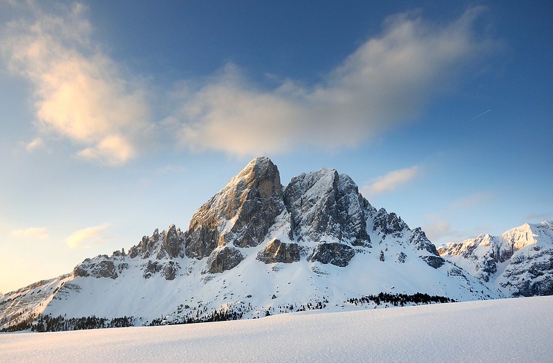 20180326-054F | Peitlerkofel (Sass de Pütia, 2875 m) von Costaces. Dolomiten, 26.03.2018