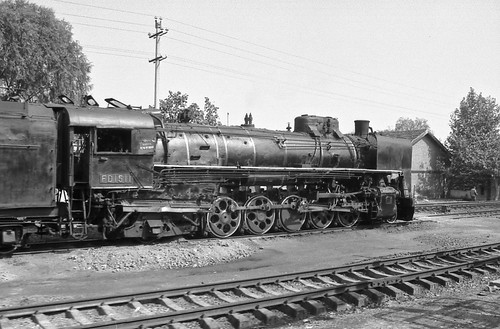 china xiaogan fd1511 steam engine october 1983 railway railroad rail asia blackwhite noiretblanc station transportation gassteam trains railways rtp fd 1511 2102