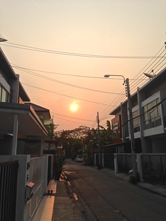 Early morning in a quiet neighbourhood in Bangkok, Thailand