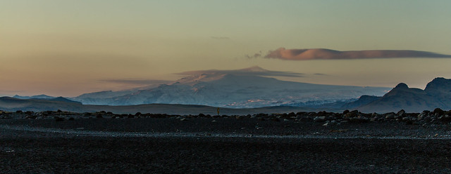 Lentcular cloud over the volcano Katla in Iceland