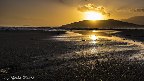 Sunset on Scauri beach by Alfredo Reale, sunset sea sun beach fuji fujifilm x100t