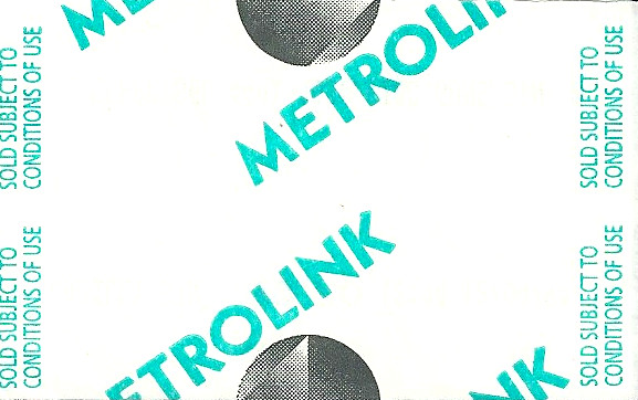 Metrolink Ticket Reverse 1994