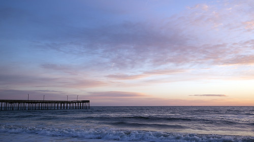morning sunrise coast pier waves virginiabeach atlanticocean