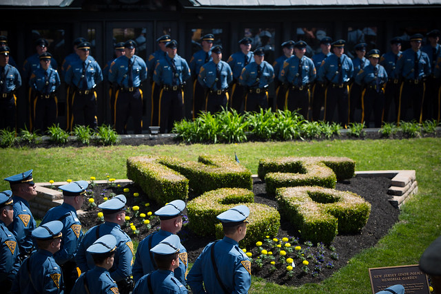 Governor Phil Murphy delivers remarks at the New Jersey State Police Survivors of the Triangle Memorial Service ceremony in Trenton on Tuesday, May 1st, 2018. Edwin J. Torres/Governor's Office.
