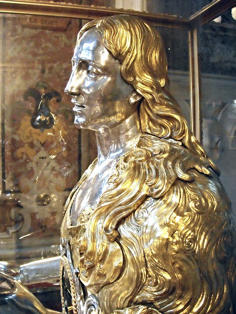 Reliquary bust of Saint Mary Egyptian - year 1680 - silver and gilded copper by unknown neapolitan artist - Santa Maria Egiziaca a Forcella Church in Naples