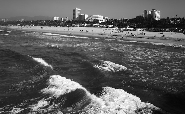 Santa Monica Beach I _ bw