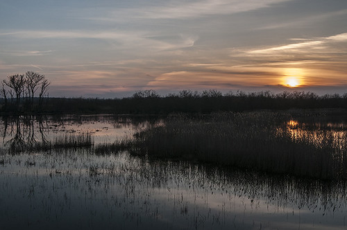 vår solnedgång kristianstad sjö skymning vattenriket