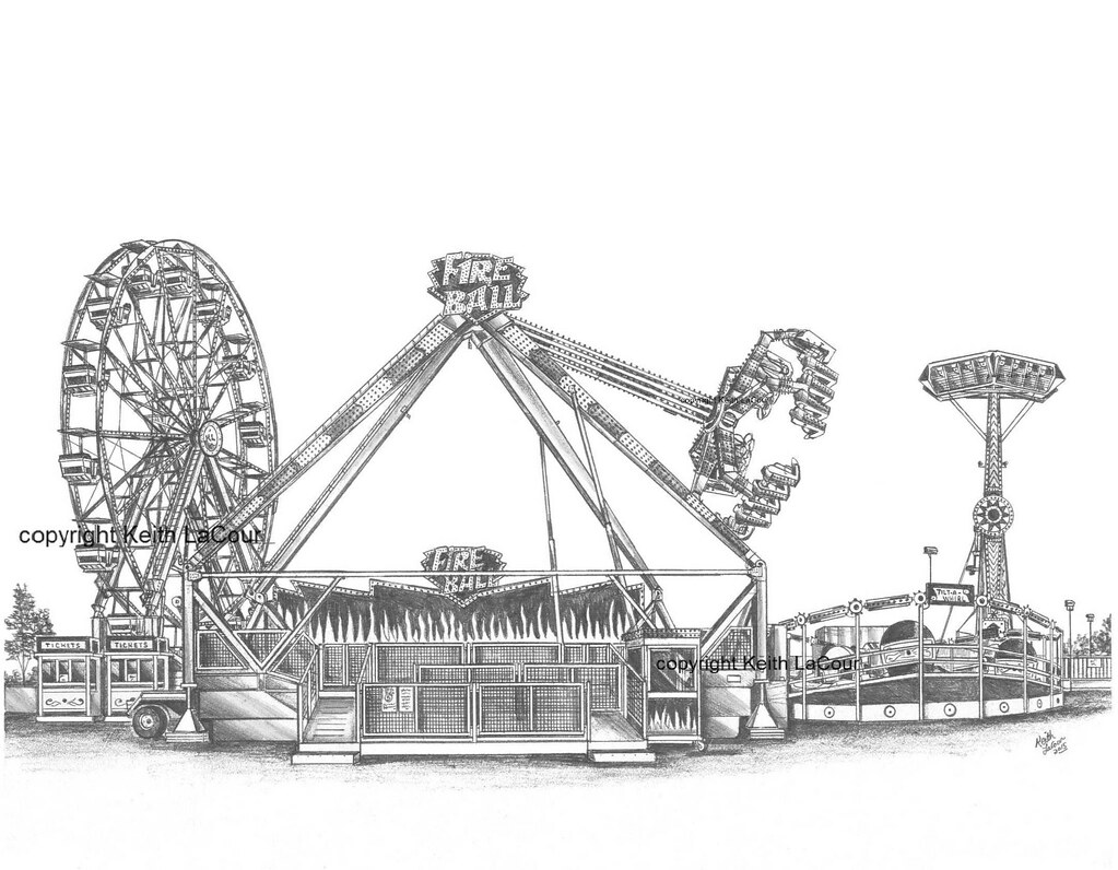 Fun Fair Rides Draw Fair Rides Drawing
