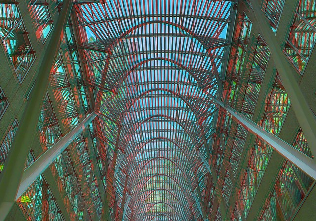 Brookfield Place Roof 3-D ::: HDR/Raw Anaglyph Stereoscopy