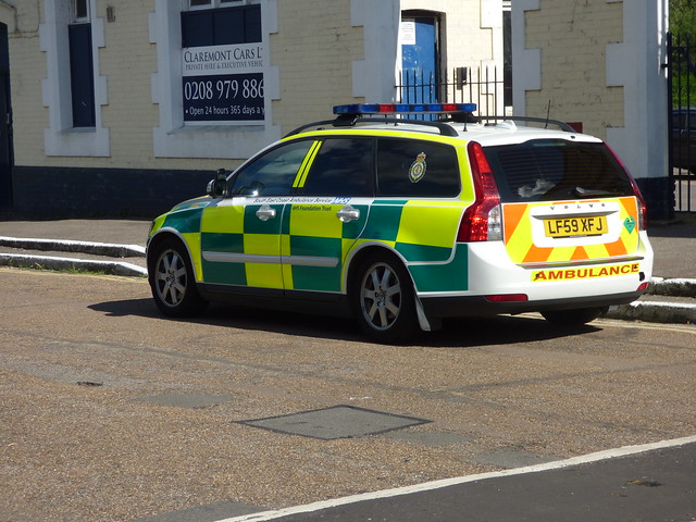 Hampton Court Station - Ambulance car - South East Coast Ambulance Service NHS
