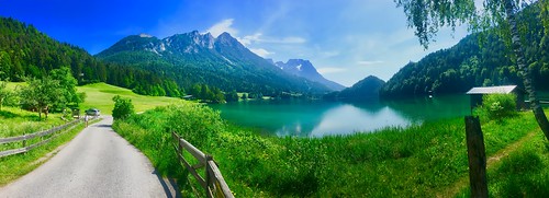 panorama landscape scenic scenery landschaft lake hintersteiner see path road mountains alps tress forest tirol tyrol österreich austria europe europa iphone