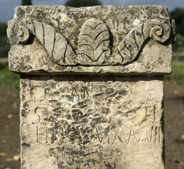Latin funerary inscription for Marcellinus, aged 7, from Aïn Schkour