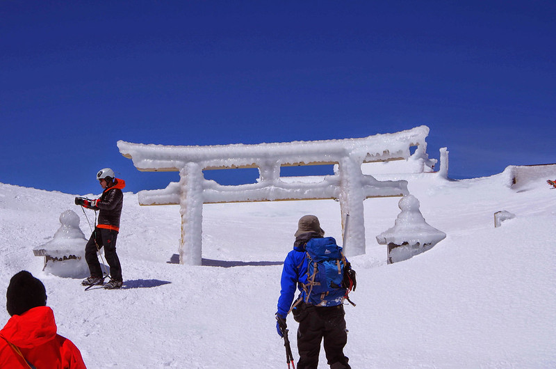 残雪期の富士山