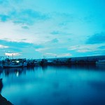 富岡漁港 藍