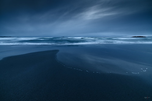 evening sand waves northsea bluehour rogaland kveld bølger hellestø nordsjøen hellestøstranda