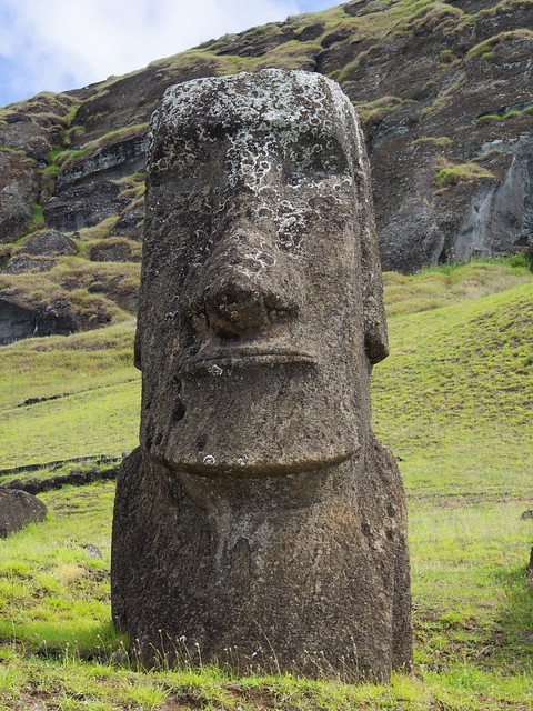 Rano Raraku quarry -  Easter Island - Isla de Pascua
